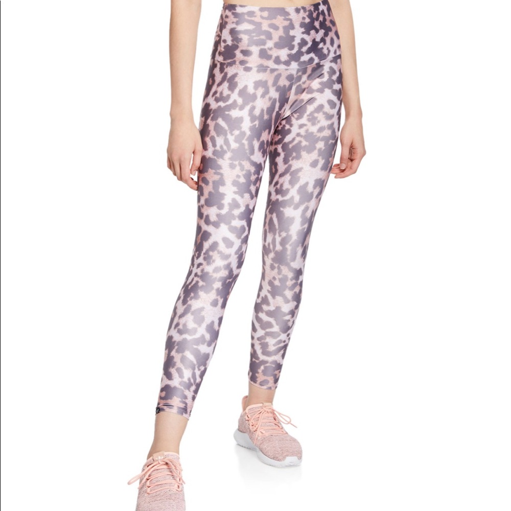 NWT Onzie High Rise Midi Legging! Pink Leopard!